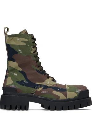 Balenciaga Khaki Strike Boots