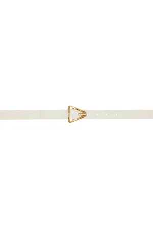 Bottega Veneta White Triangle Belt