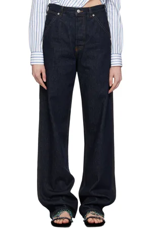 DRIES VAN NOTEN Indigo Button-Fly Jeans