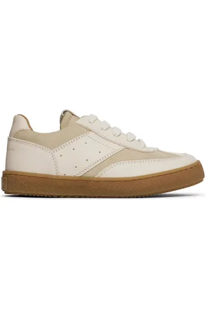 Maison Margiela Kids Off-White & Beige Paneled Sneakers