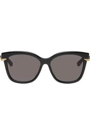 Bottega Veneta Black Classic Square Sunglasses