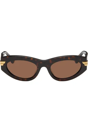Bottega Veneta Brown Cat-Eye Sunglasses