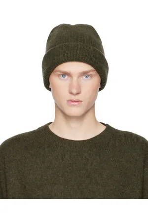 THE ELDER STATESMAN Green Watchman Beanie