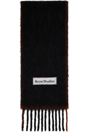 Acne Studios Black Narrow Wool Mohair Scarf