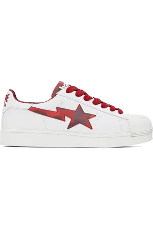 BAPE White & Skull Sta Sneakers