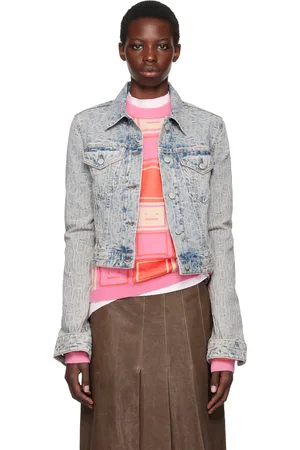 Acne Studios Blue Rose Monogram Denim Jacket