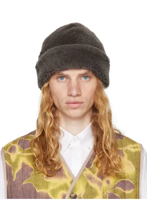 Paul Smith Gray Curly Shearling Beanie