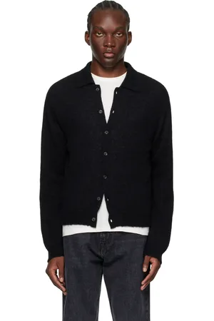 OUR LEGACY Black Evening Polo Cardigan