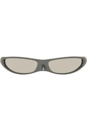 Balenciaga Gray Blade Rectangle Sunglasses