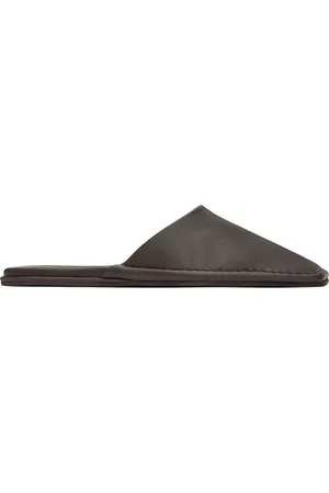 St Agni Brown Soft Square Toe Slippers