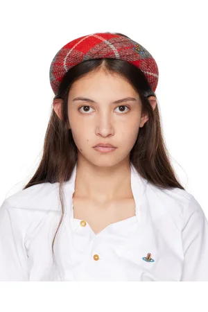 Vivienne Westwood Red Harris Tweed Tartan Headband