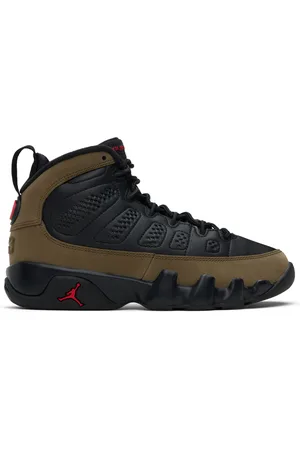Nike Big Kids Black & Khaki Air Jordan 9 Retro Sneakers
