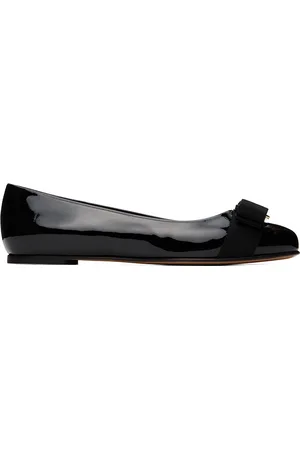 Salvatore Ferragamo Black Varina Ballerina Flats