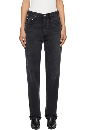 Citizens of Humanity Black Baretta Relaxed Straight Jeans