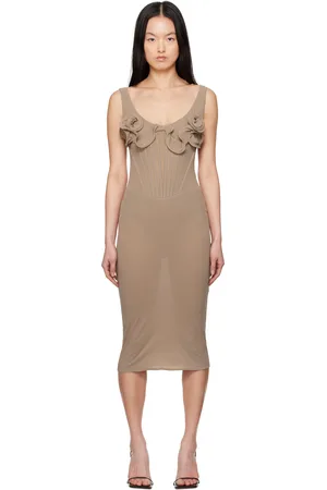 MAGDA BUTRYM Flower Bustier Midi Dress