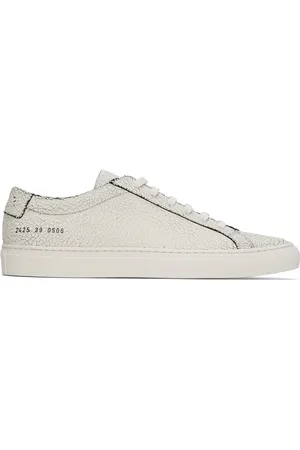 COMMON PROJECTS Off-White & Black Cracked Achilles Sneakers