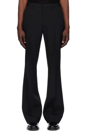 DRIES VAN NOTEN Black Wool Trousers