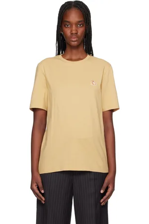 Maison Kitsuné Yellow Chillax Fox Patch Regular T-shirt