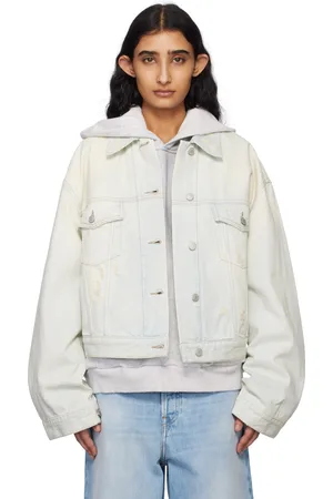 Acne Studios Blue Relaxed Cropped Fit Denim Jacket