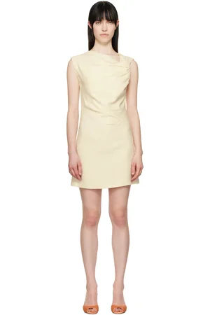 Msgm Off-White Twisted Minidress