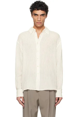 COMMAS Sheer Stripe Linen Woven Shirt