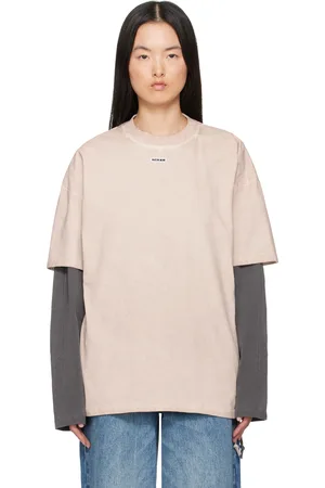KSUBI Beige Labels Boyfriend Short Sleeve T-shirt