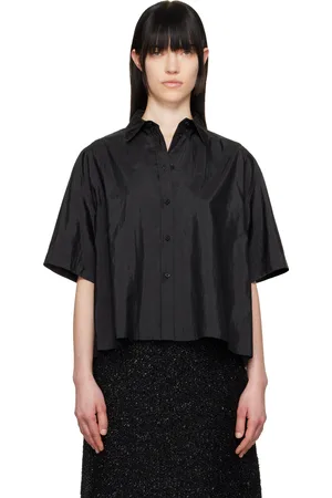 Jil Sander Black Spread Collar Shirt