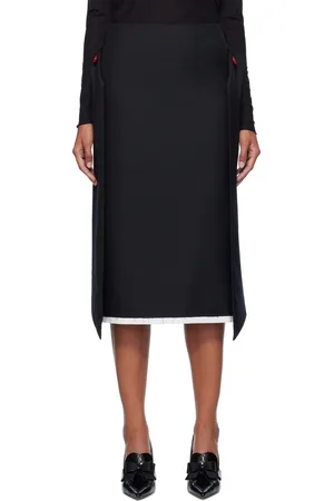 AO Yes Low Waist Knot Straight Midi Skirt