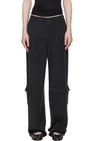 AYA MUSE Gray Knit Cargo Pants