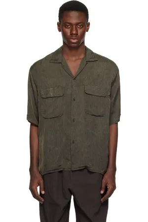 Kaptain Sunshine Gray Open Collared Shirt