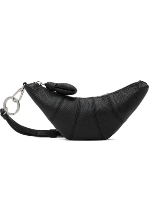 LEMAIRE Black Cross-Body Croissant Coin Pouch