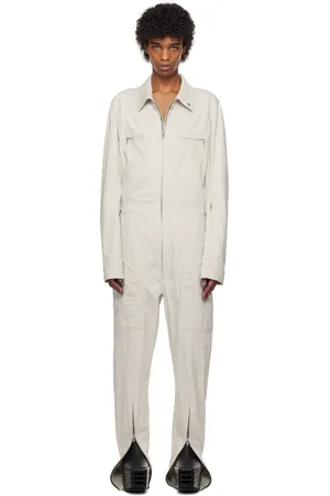 Rick Owens Off-White Hollywood Headon Denim Flightsuit
