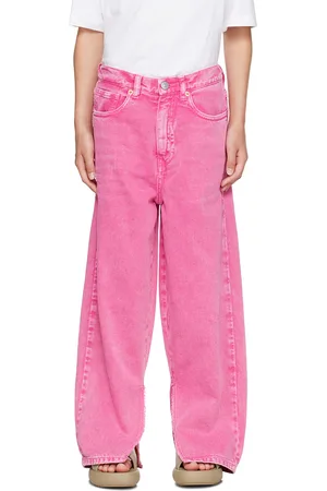 Maison Margiela Kids Pink Faded Jeans