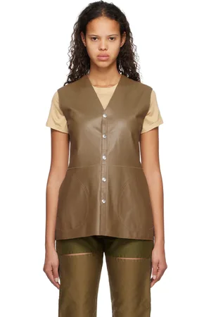 INSCRIRE Paneled Leather Vest