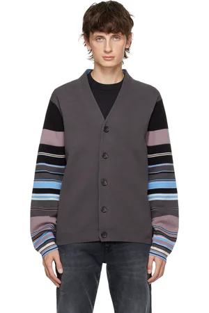 Paul Smith Gray Striped Cardigan
