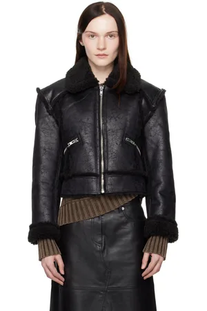 Stand Studio Black Nyrah Faux-Leather Jacket
