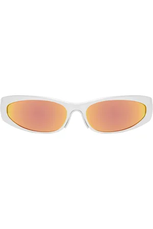 Balenciaga Silver Reverse Xpander 2.0 Rectangle Sunglasses