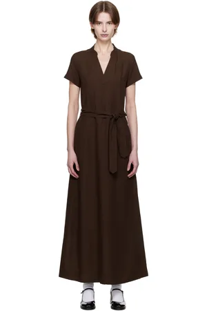 A.P.C. Brown Annelie Midi Dress