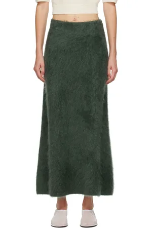 Lisa Yang Green Asta Midi Skirt