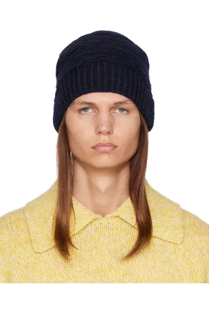 DRIES VAN NOTEN Navy Loop Beanie