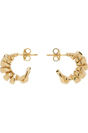 Bottega Veneta Gold Twist Earrings