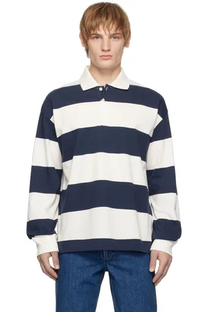 A.P.C. Navy & White Riley Polo