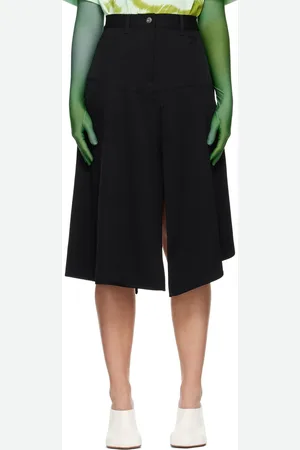 J.W.Anderson Black Patchwork A-Line Midi Skirt