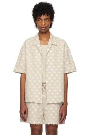 LE 17 SEPTEMBRE Beige Argyle Jacquard Shirt