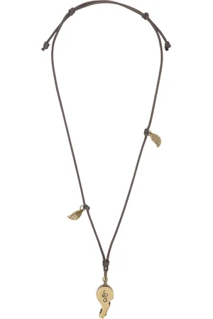 AFTER PRAY Khaki Safari Whistle Leaf Necklace