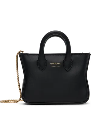 Salvatore Ferragamo Black Tote Mini Charm Coin Pouch