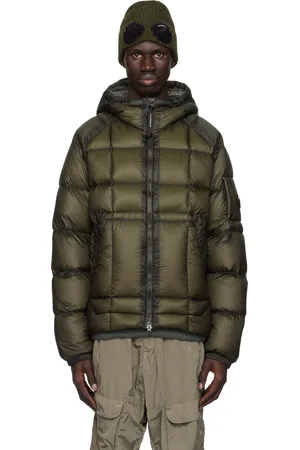 C.P. Company Khaki D.D. Shell Hooded Long Down Jacket