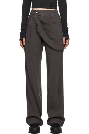 Hyein Seo Gray Belt Bag Trousers