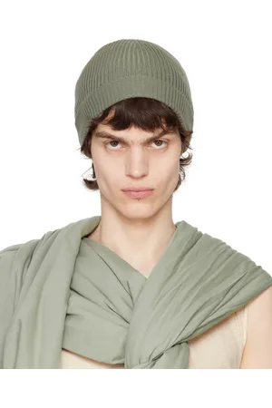 Rick Owens Green Hollywood Ribbed Beanie