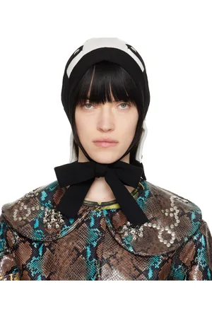 Chopova Lowena Black & White Kip Beanie